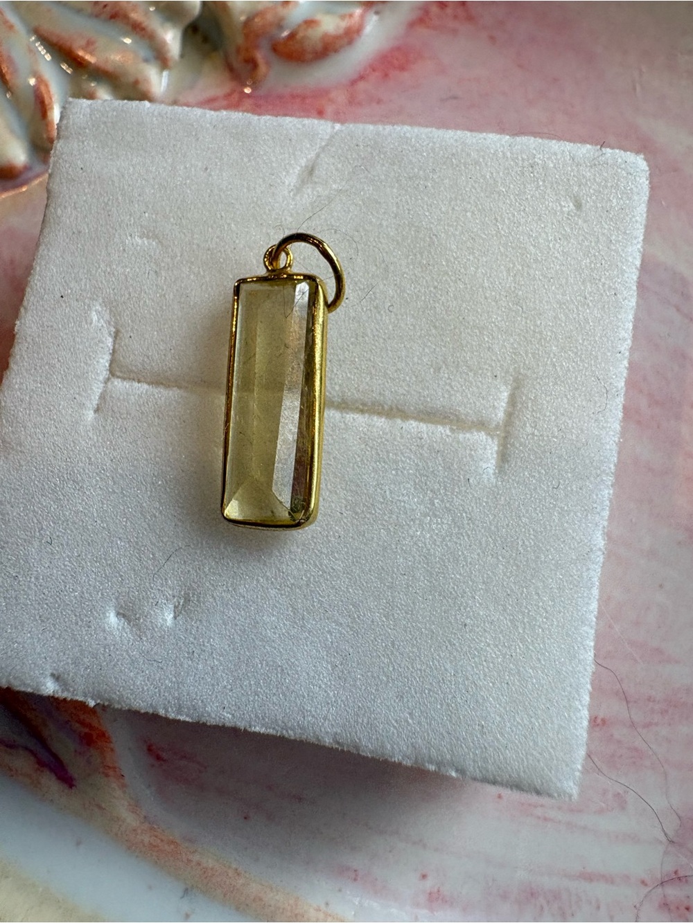 14 K yellow sapphire, charm pendant